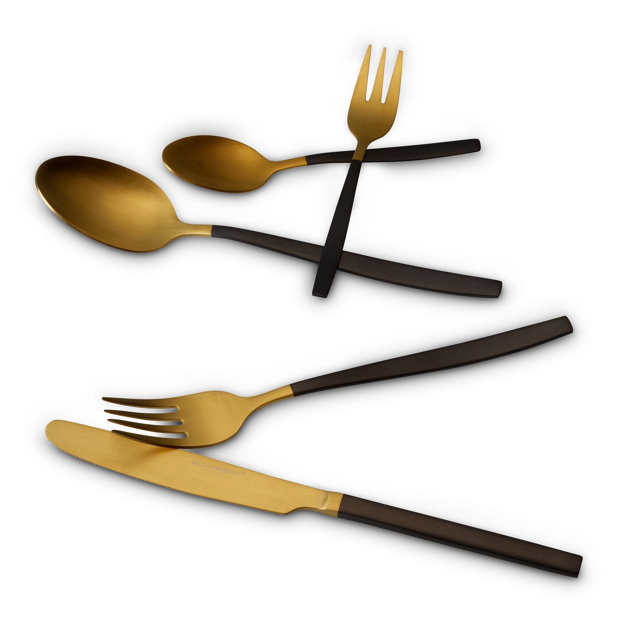 ECHTWERK Besteck-Set Tafelbesteck "Positano Due", 20tlg (20-tlg), 4 Personen, Edelstahl 18/10, PVD-Beschichtung