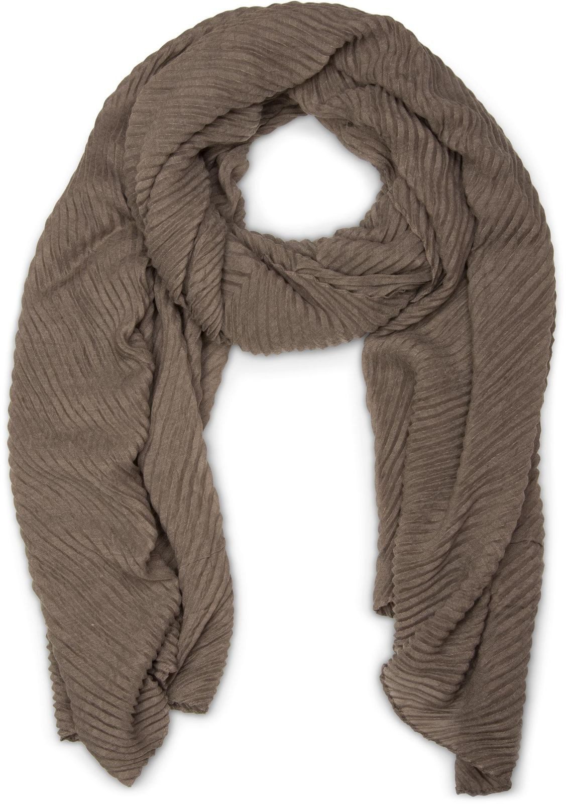 styleBREAKER Modeschal Gekreppter Unifarbener Schal, (1-St)