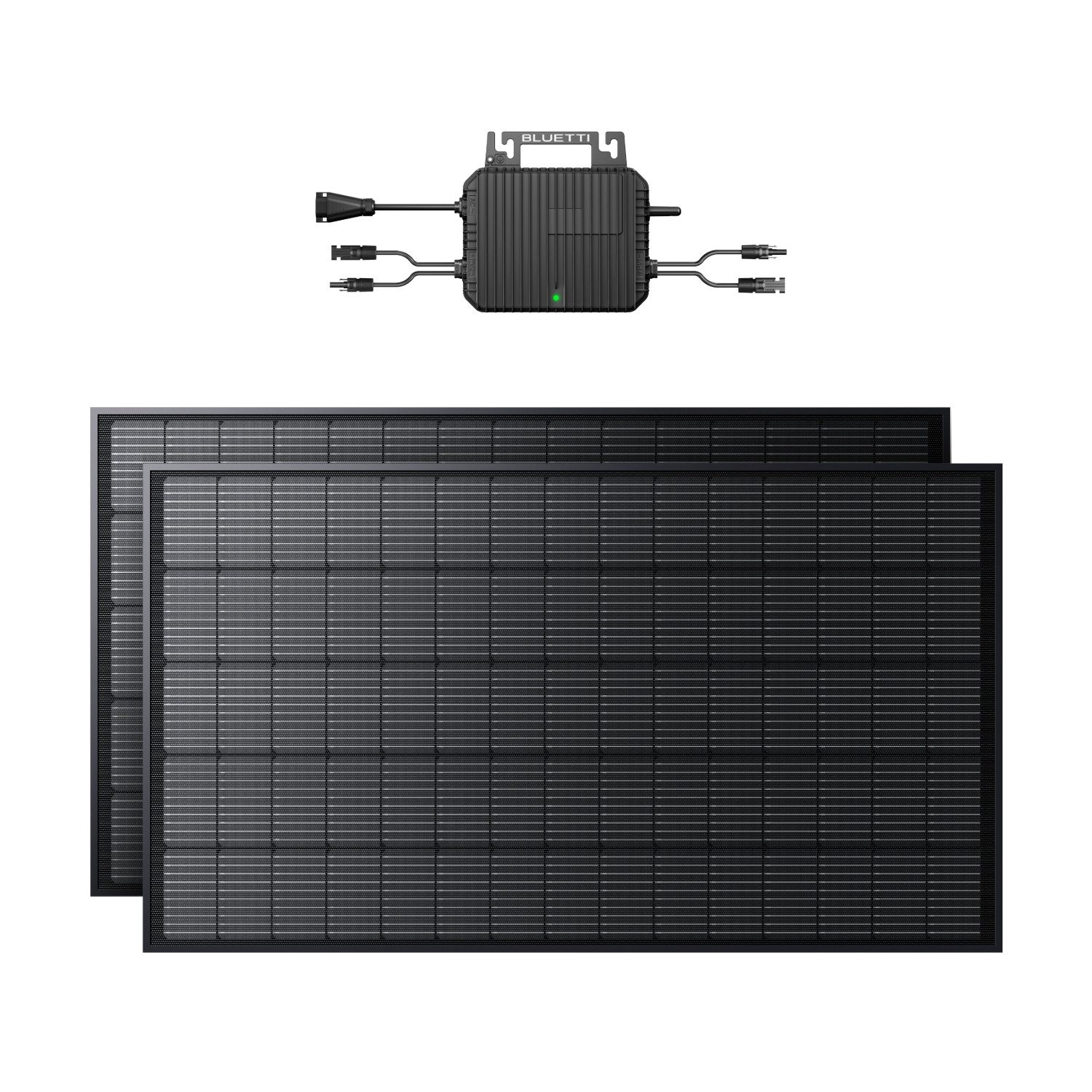 BLUETTI Solaranlage BLUETTI A80P Mikrowechselrichter + 410 W*2 Glas-Solarmodul, MPPT