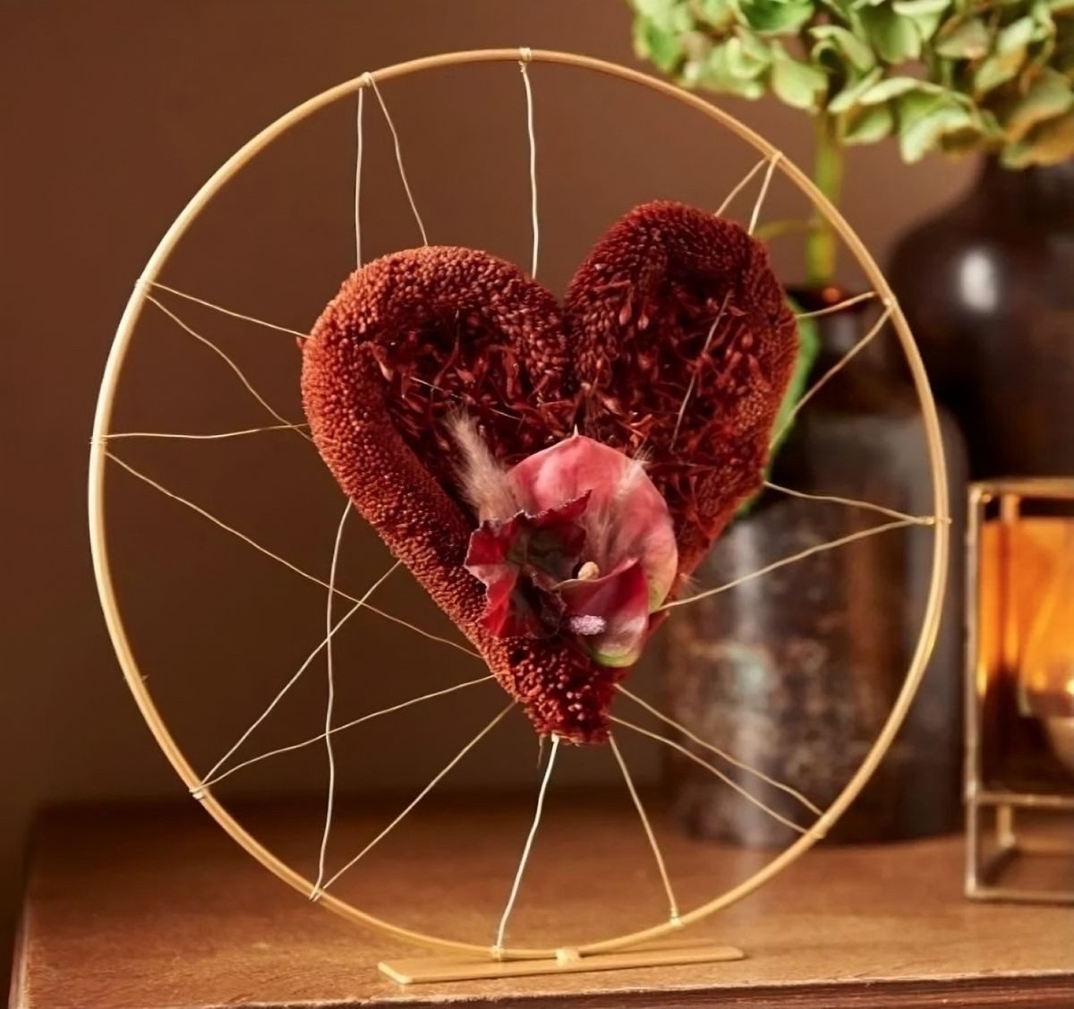 NaDeco Dekoobjekt Metallring mit Fuß, Gold, Ø 30 cm Dekoring Flower Hoop – Bild 2 von 3