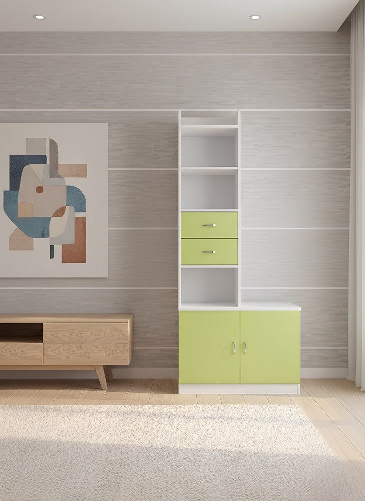 Xlmoebel Garderobenschrank Holzschrank für Büro und Kinderzimmer Kleiderschrank Sofort (Kommode) Hergestellt in Europa