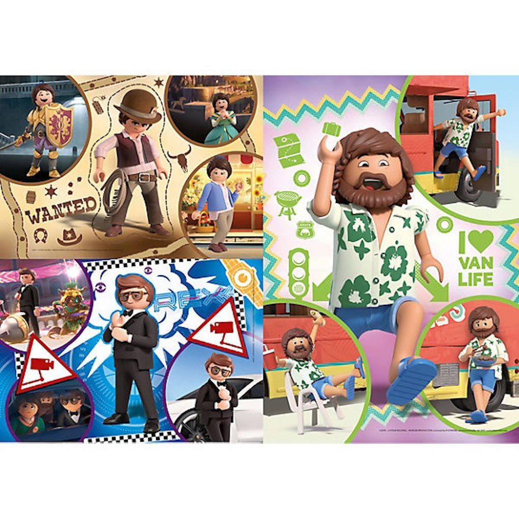 3in1 Movie Supercolor, 48 Playmobil Puzzleteile, - Teile, Puzzle, 3 Clementoni® 144 Puzzle x The
