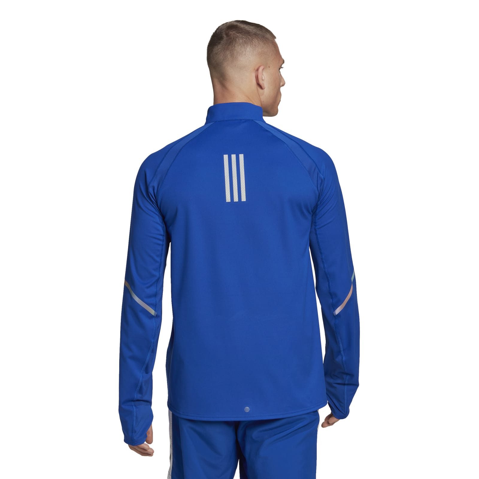 adidas Performance Langarmshirt Everydayrun Half-Zip Oberteil blau Herren
