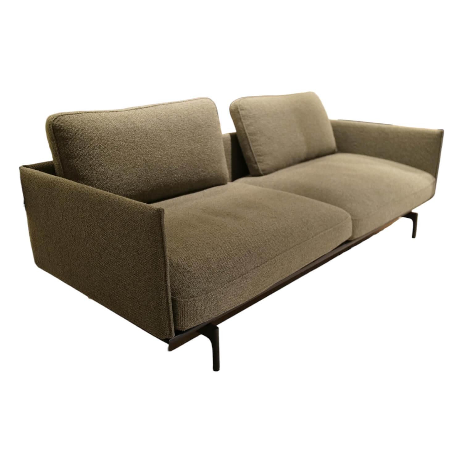 Rolf Benz 2-Sitzer Sofabank Liv Smart 536 Stoff 24.140 Grüngrau Gestell Aluminium