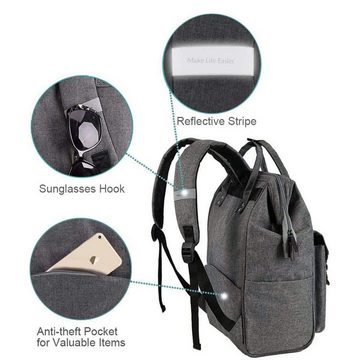 iceagle Laptoprucksack Rucksack Schultasche mit Laptopfach Anti Diebstahl Tasche, 15.6 Zoll