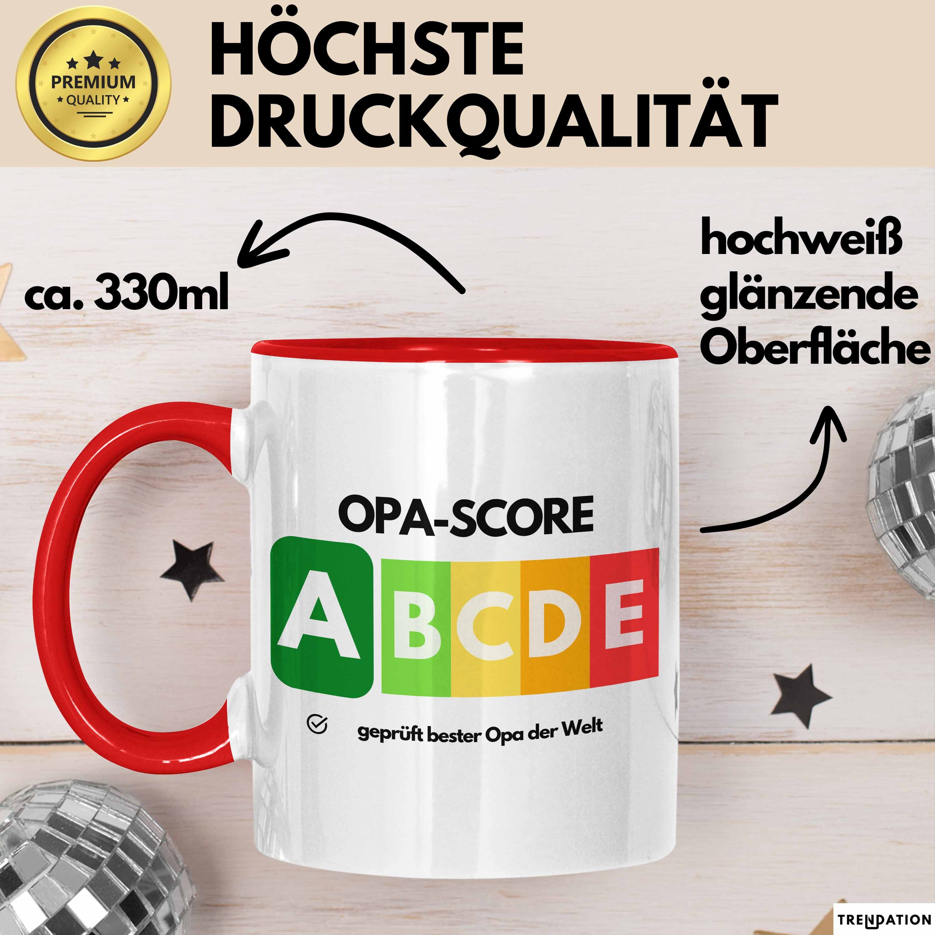 Trendation Tasse Opa-Score Tasse Geschenk Bester Opa Der Welt Abschied Witz Abschiedsge, Keramik – Bild 3 von 5