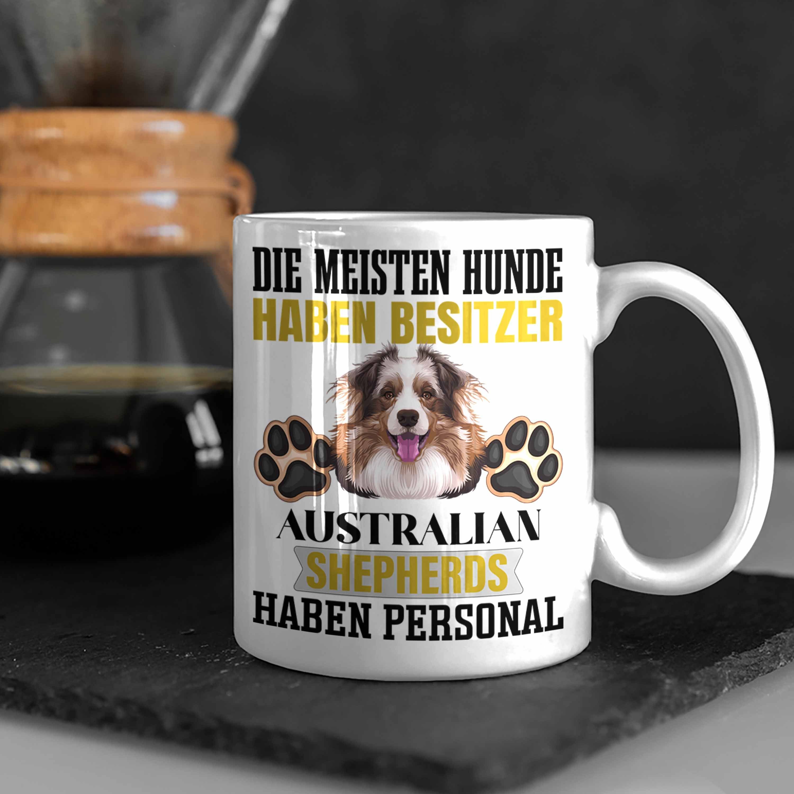 Tasse Besitzer Spruch Weiss Geschenkid Australian Lustiger Shepherd Tasse Geschenk Trendation
