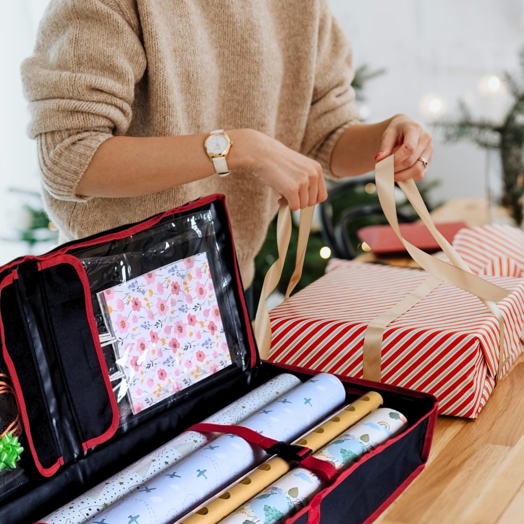 Topanbieter999 Aufbewahrungstasche Geschenkpapier, für bis zu 30 Rollen