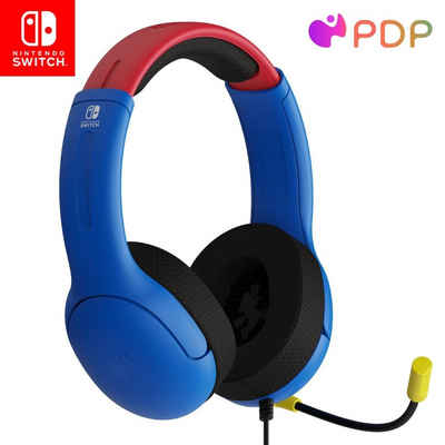 pdp AIRLITE Stereo MARIO Gaming-Headset (Erlebe immersives Gaming mit klarem Sound und bequemer Passform., Noise Cancelling Microphone, Lightweight, Soft Komfort On Ear)