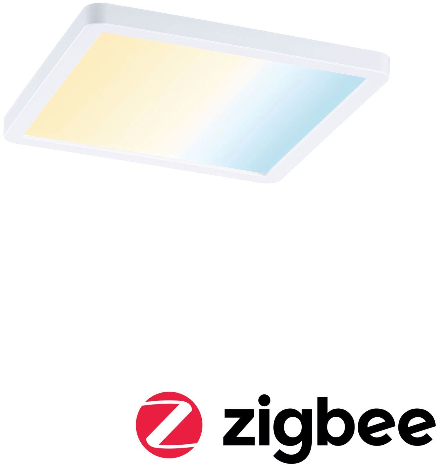 Paulmann LED Einbauleuchte Areo, Smart Home, LED fest integriert, warmweiß - kaltweiß, LED Einbaupanel ZigBee, App steuerbar, Tunable White