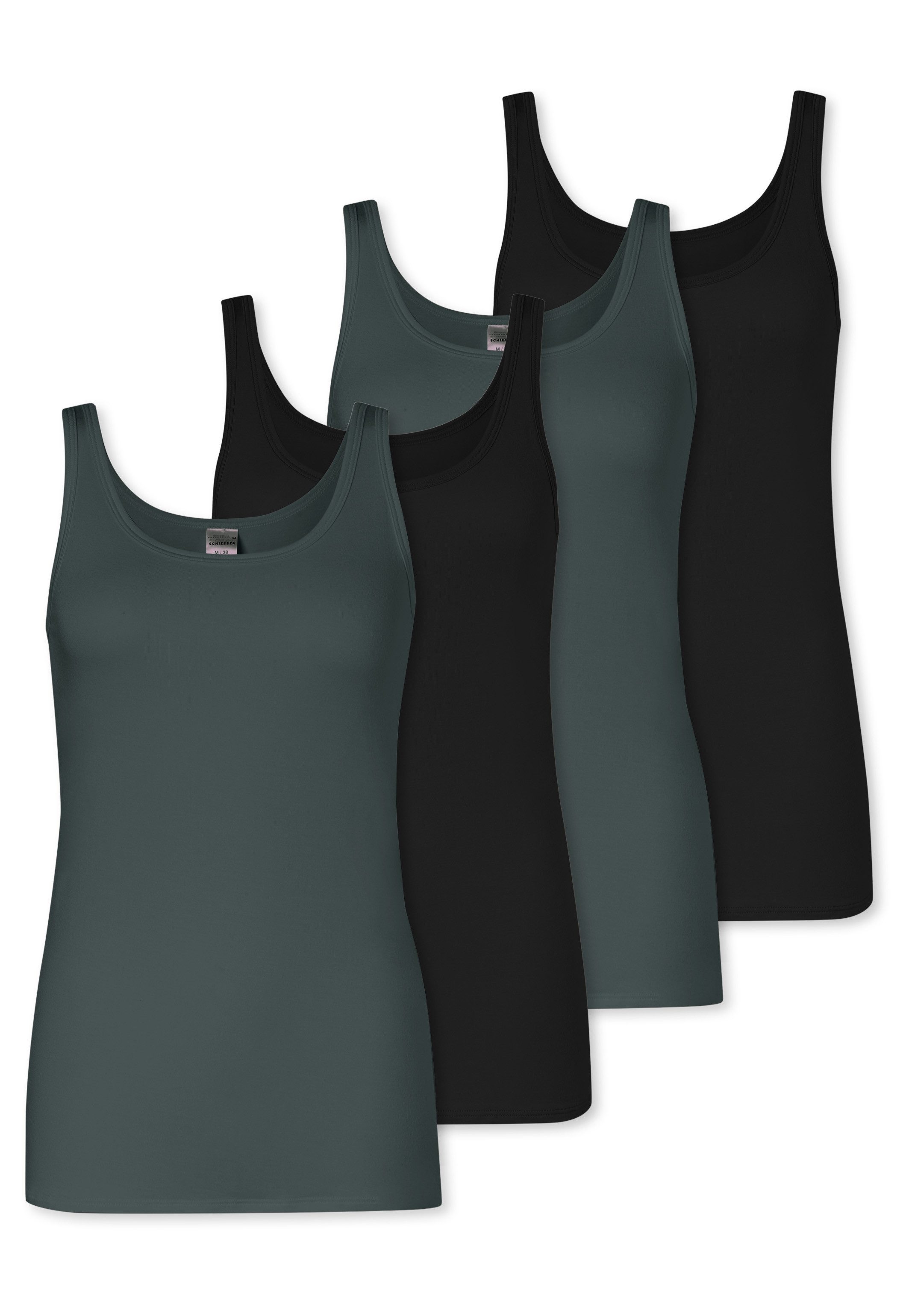 Schiesser Unterhemd 4er Pack Modal Essentials (Spar-Set, 4-St) Unterhemd / günstig online kaufen