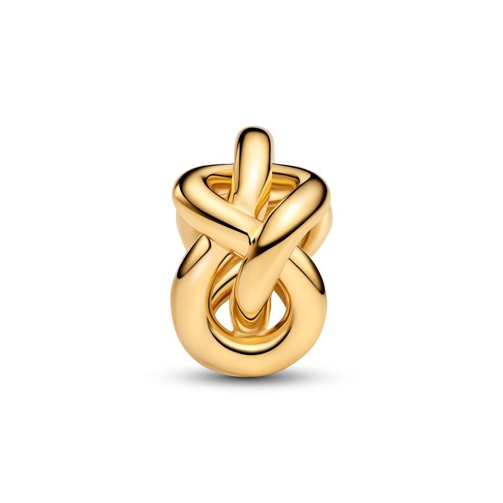 Pandora Charm-Einhänger PANDORA Slide-Charm Unendlichkeitsknoten Moments, vergoldet