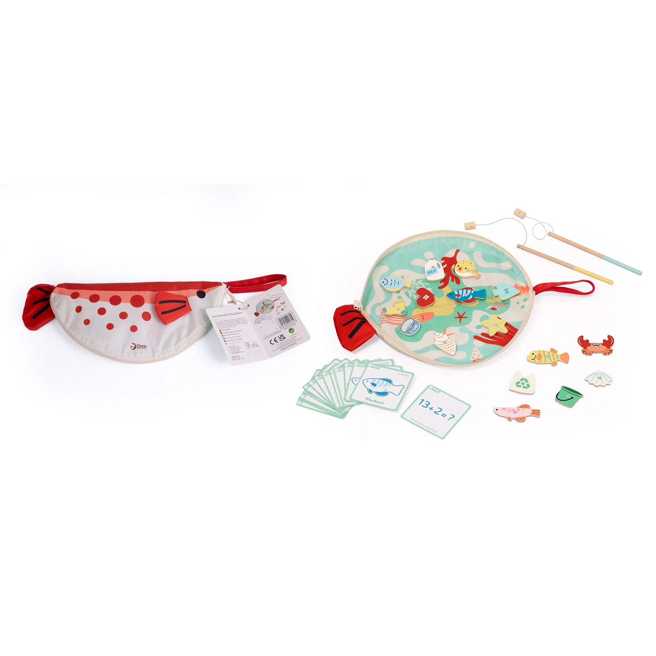 Classic World Lernspielzeug Classic World – Angelspiel Boot - 36x30x6 cm – 2Y+