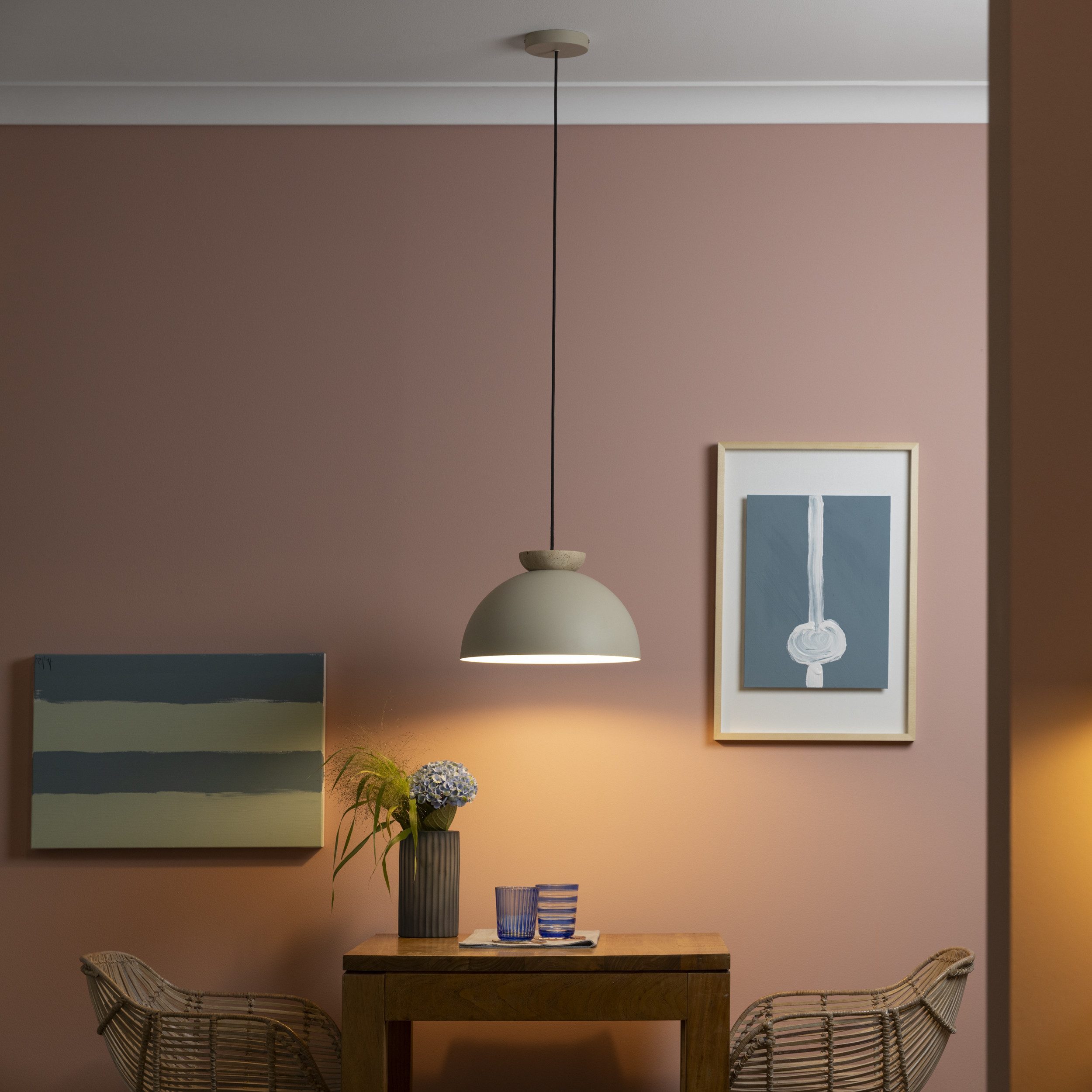 Lightbox Pendelleuchte, ohne Leuchtmittel, Pilz-Hängelampe, kürzbar, Ø 35 c günstig online kaufen