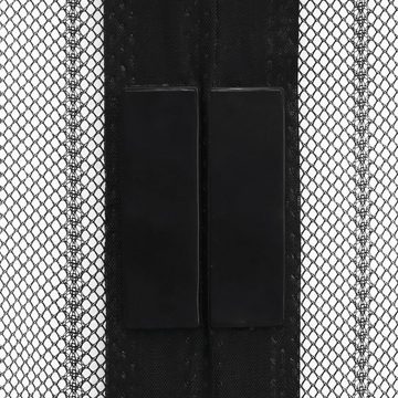 vidaXL Insektenschutz-Vorhang Fliegengitter-Türvorhang 2 Stk. Magnet Schwarz 210x100 cm