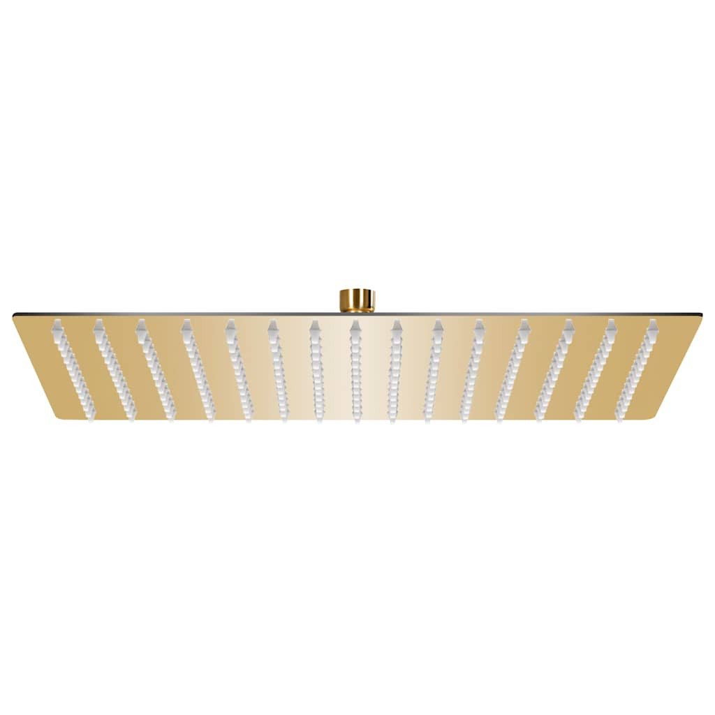 vidaXL Regenduschkopf Regenbrause Edelstahl 40x30 cm Rechteckig Golden, (1-tlg)