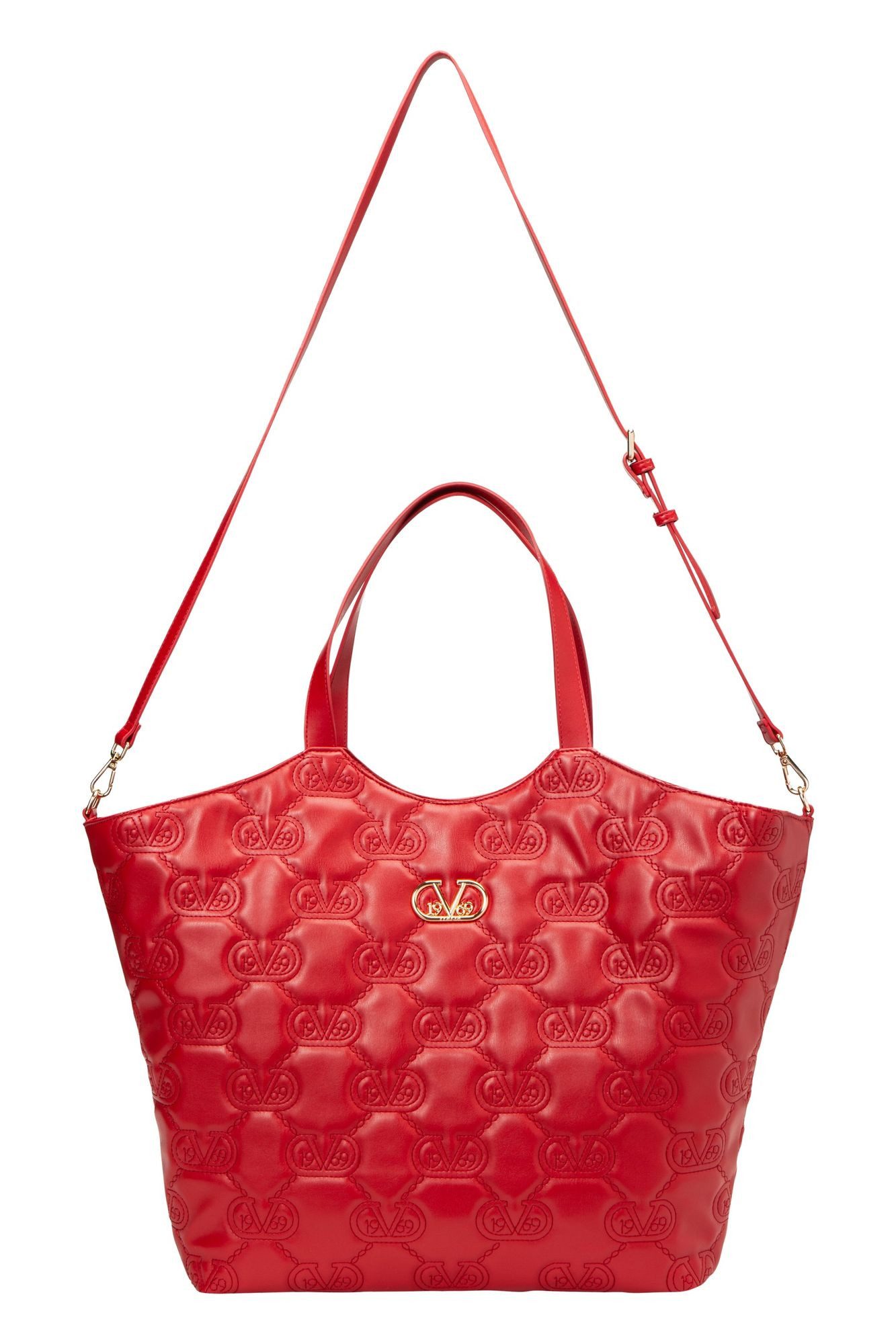 19V69 Italia by Versace Shopper BASILIA, Modern Geprägte Handtasche mit Vielseitiger Funktionalität