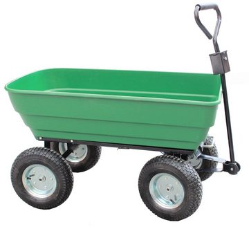 TRUTZHOLM Bollerwagen Gartenwagen mit Kippfunktion 125 L 400kg Transportwagen für Laub Erde