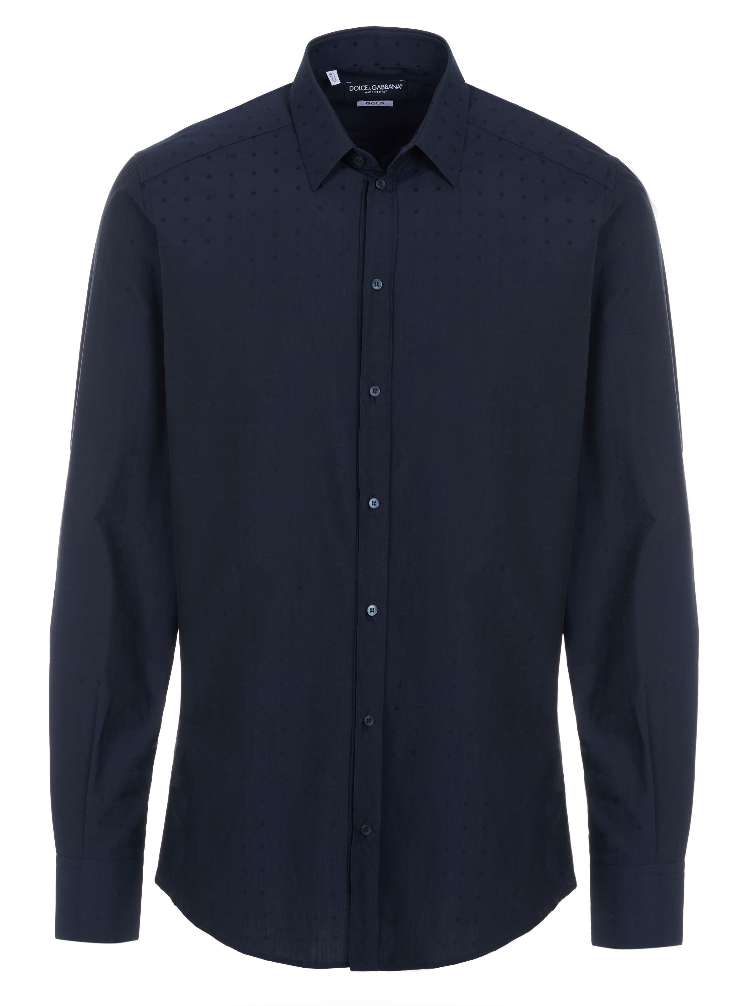 DOLCE & GABBANA Langarmhemd Dolce & Gabbana GOLD Hemd nachtblau