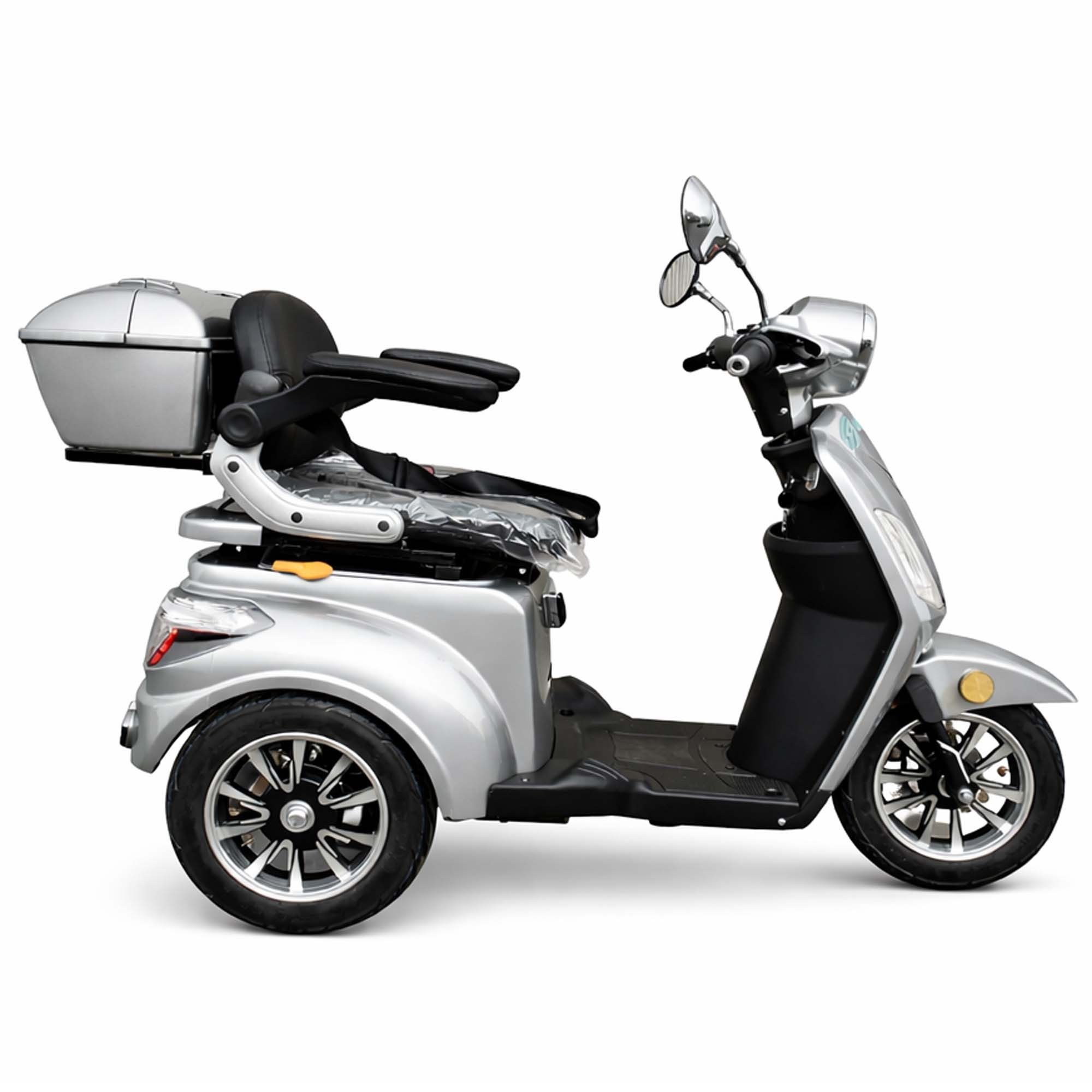 Urban Hopper E-Motorroller Elektro Seniorenmobil 3-Rad Elektroroller Urban Hopper Best Ager Li, 1000 W, 6 km/h, Lithium Akku Alarmanlage Top-Case Fernbedienung ca 60KM 3 Gang COC