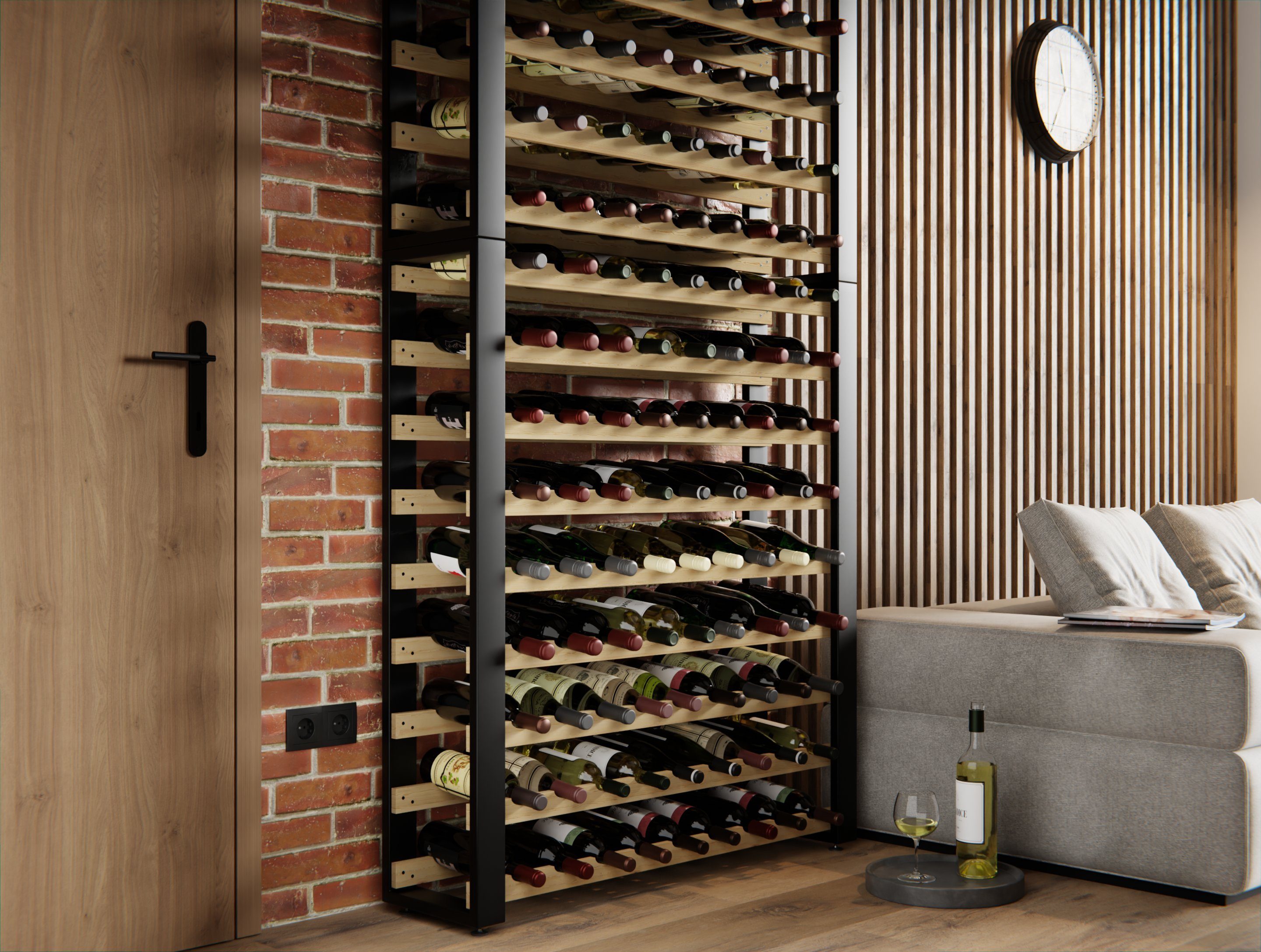 Lenmar Weinregal LOFT Weinregal aus Holz,Flaschenregal,Kellerregal,Regale,W günstig online kaufen