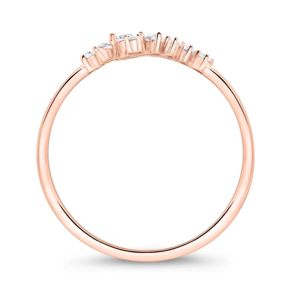 JEWLIX Silberring JEWLIX Ring aus rosévergoldetem 925er Silber mit Zirkonia – Bild 5 von 5