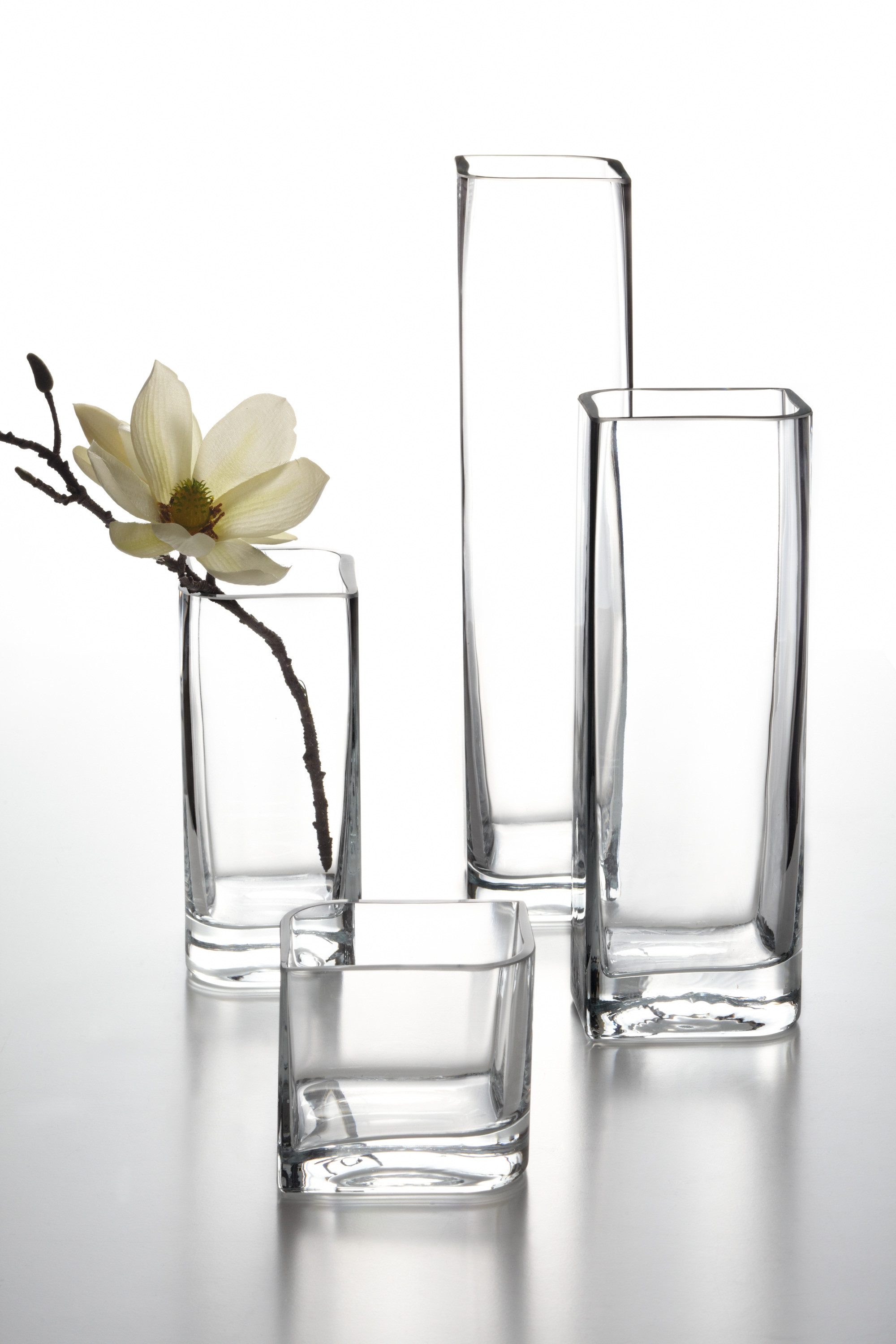 LEONARDO Tischvase Dekovase LUCCA, aus Glas, handgefertigt (1 St), rechteck günstig online kaufen