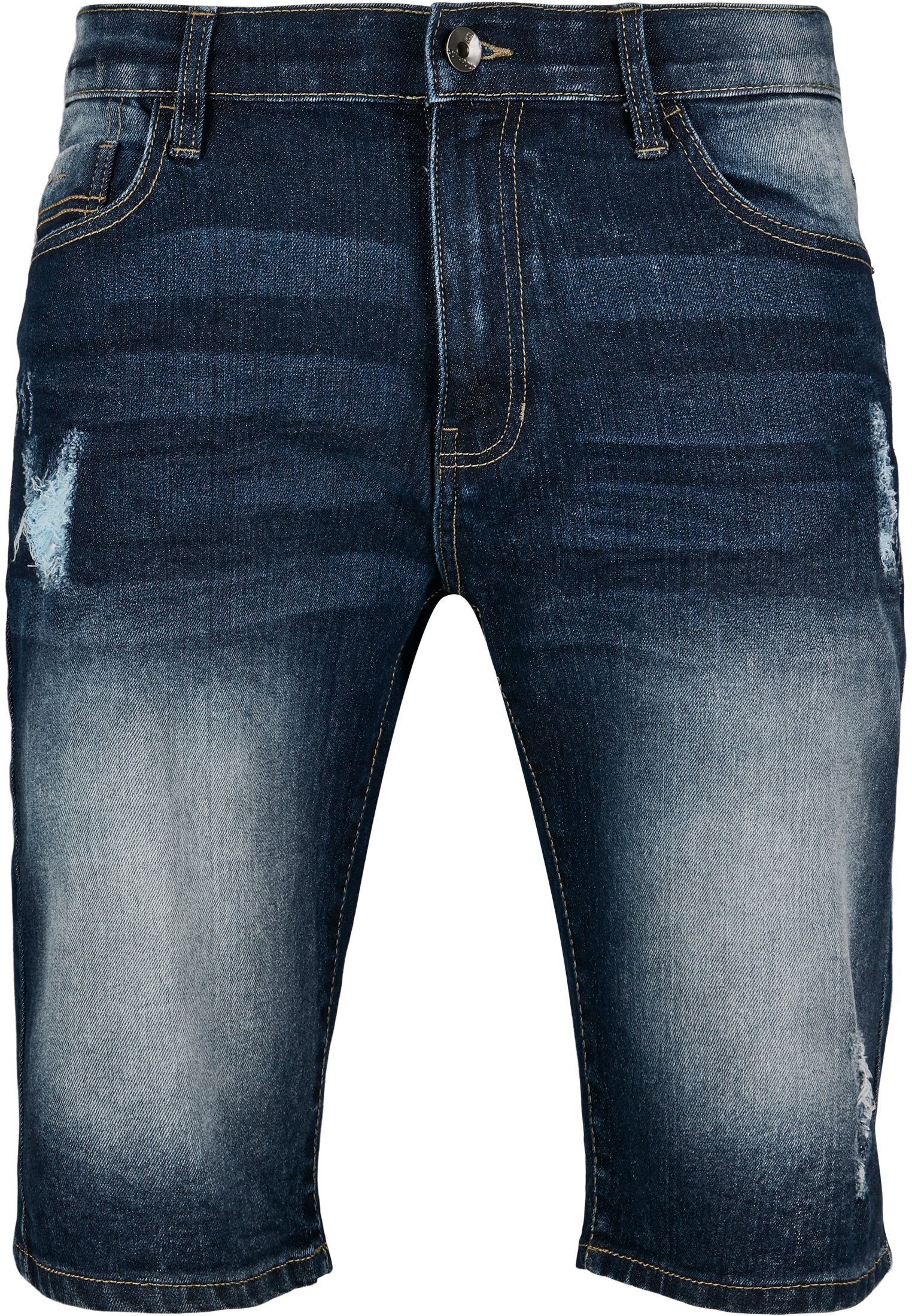 Southpole Regular-fit-Jeans Southpole Herren Jeansshorts Basic Denim dark sand blue
