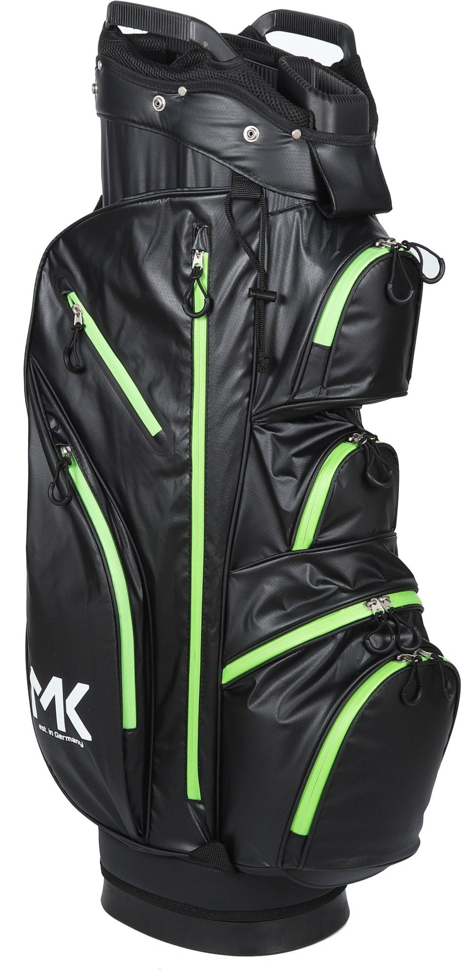 MK Golf Golftrolley Equipment - wasserdicht Trolleybag Golfbag Golftasche, Solid Tour + MK Grün Golf