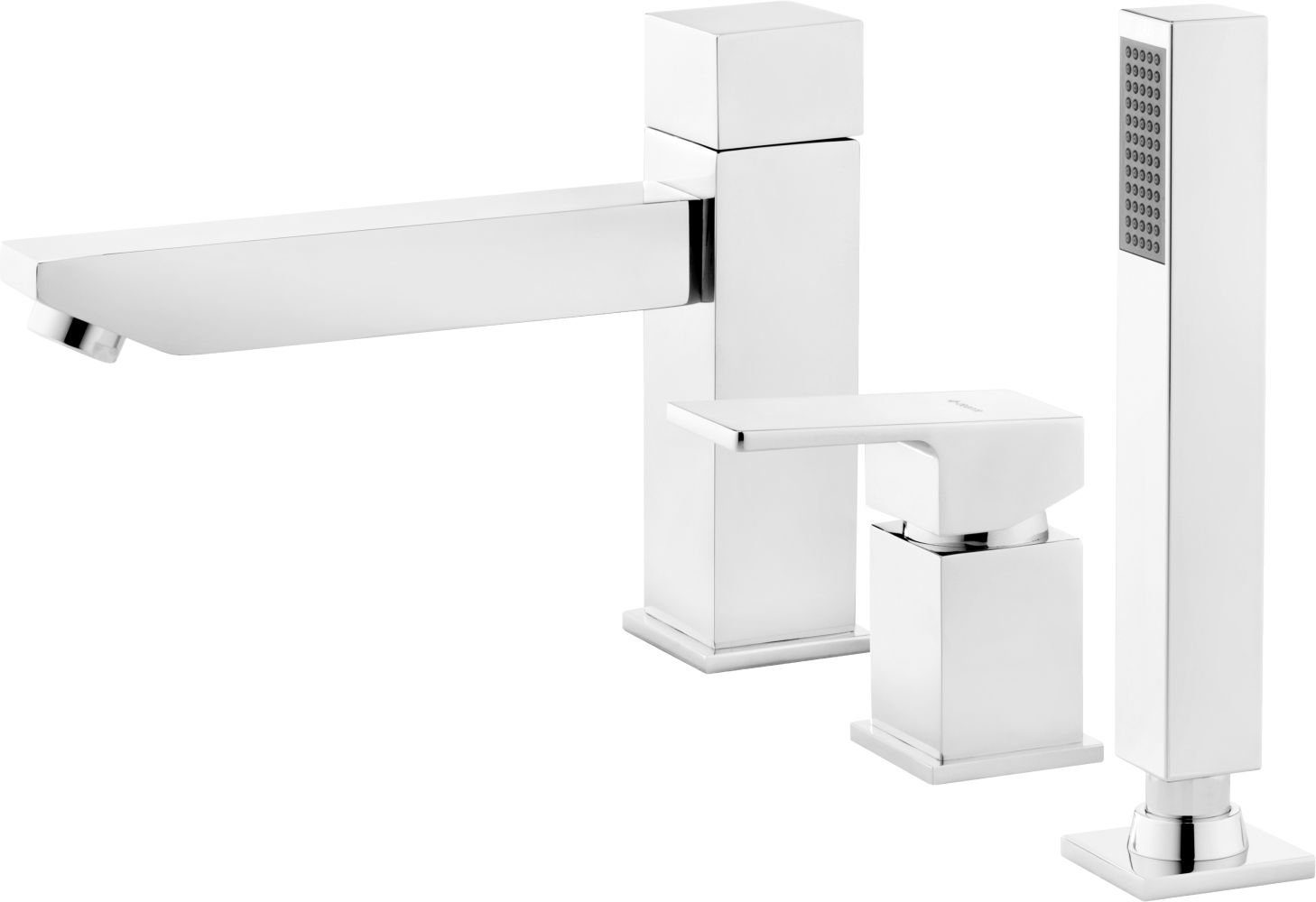 Deante Wannenarmatur ANEMON 3-Loch Wannenbatterie Mischbatterie Quadratisch günstig online kaufen