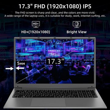 SGIN N5095, 5000 mAh,HD IPS, 2 x USB 3.0 Notebook (Intel, Celeron N5095, 512 GB SSD, mit lebendigen Farben klaren Details,einem breiten Betrachtungswinkel)