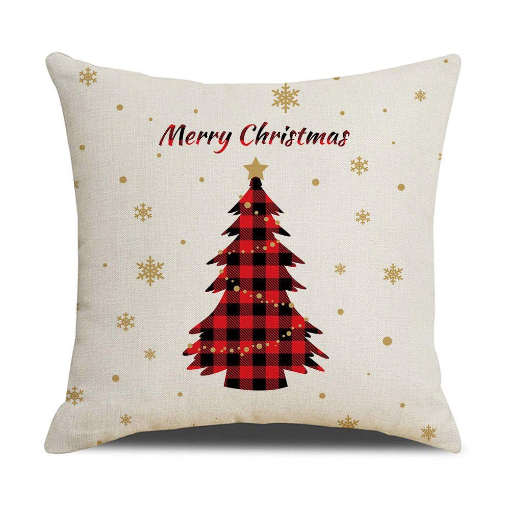 TexDeko Zierkissen 4er Pack - Weihnachtskissen - Merry Christmas Sofakissen, (4 St), Bezug: mit oder ohne Füllung, Maße: 45 x 45cm
