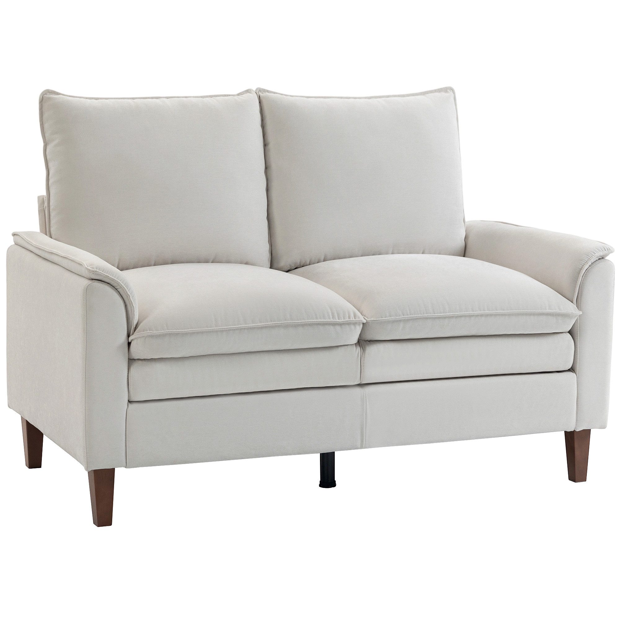 HOMCOM Loveseat doppellagiger Polsterung (Spar-Set, 1-St., 2er Sofa), Doppelschicht-Polsterung mit Federkissen