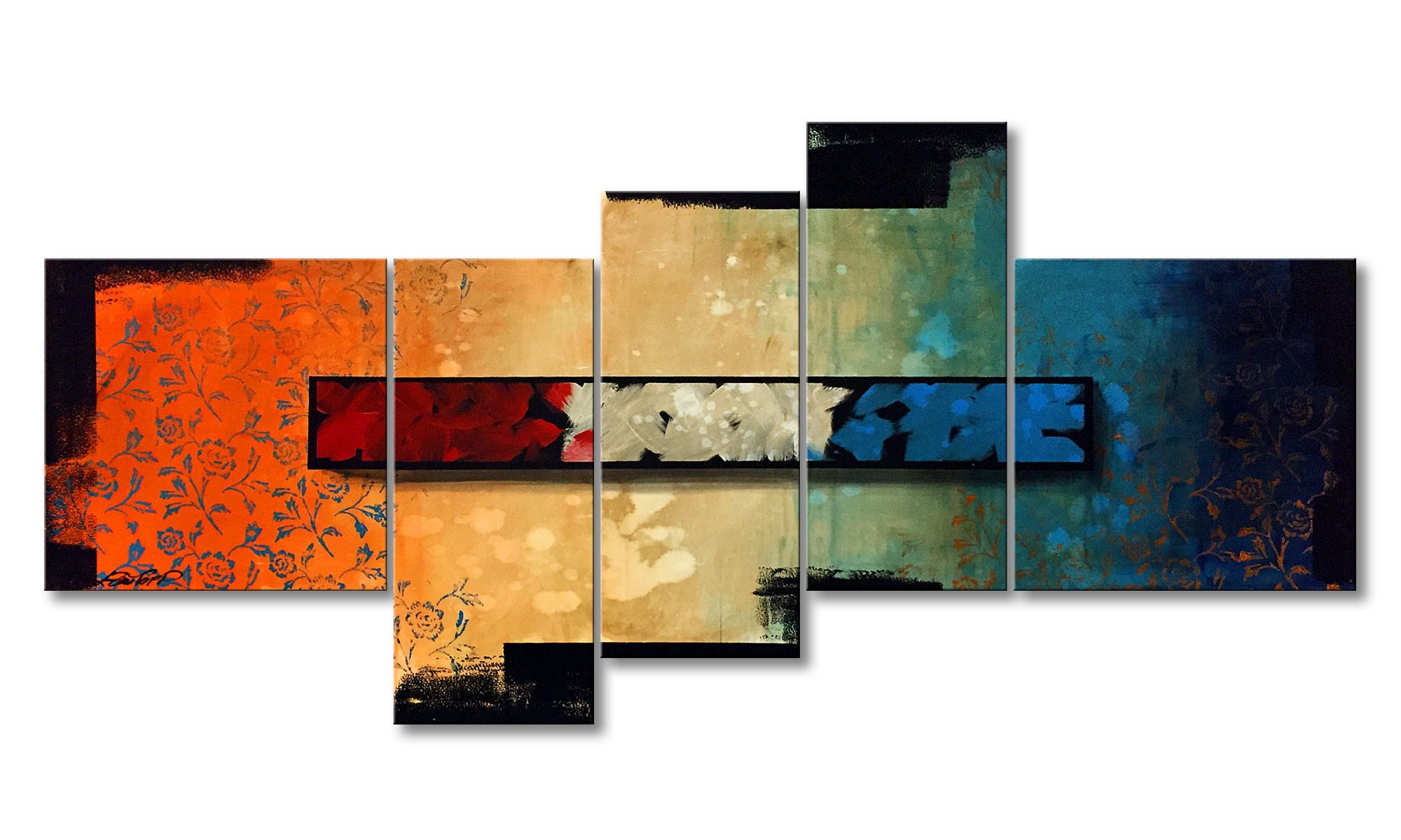 WandbilderXXL Gemälde Journey 190 x 90 cm, Abstraktes Gemälde, handgemaltes Unikat