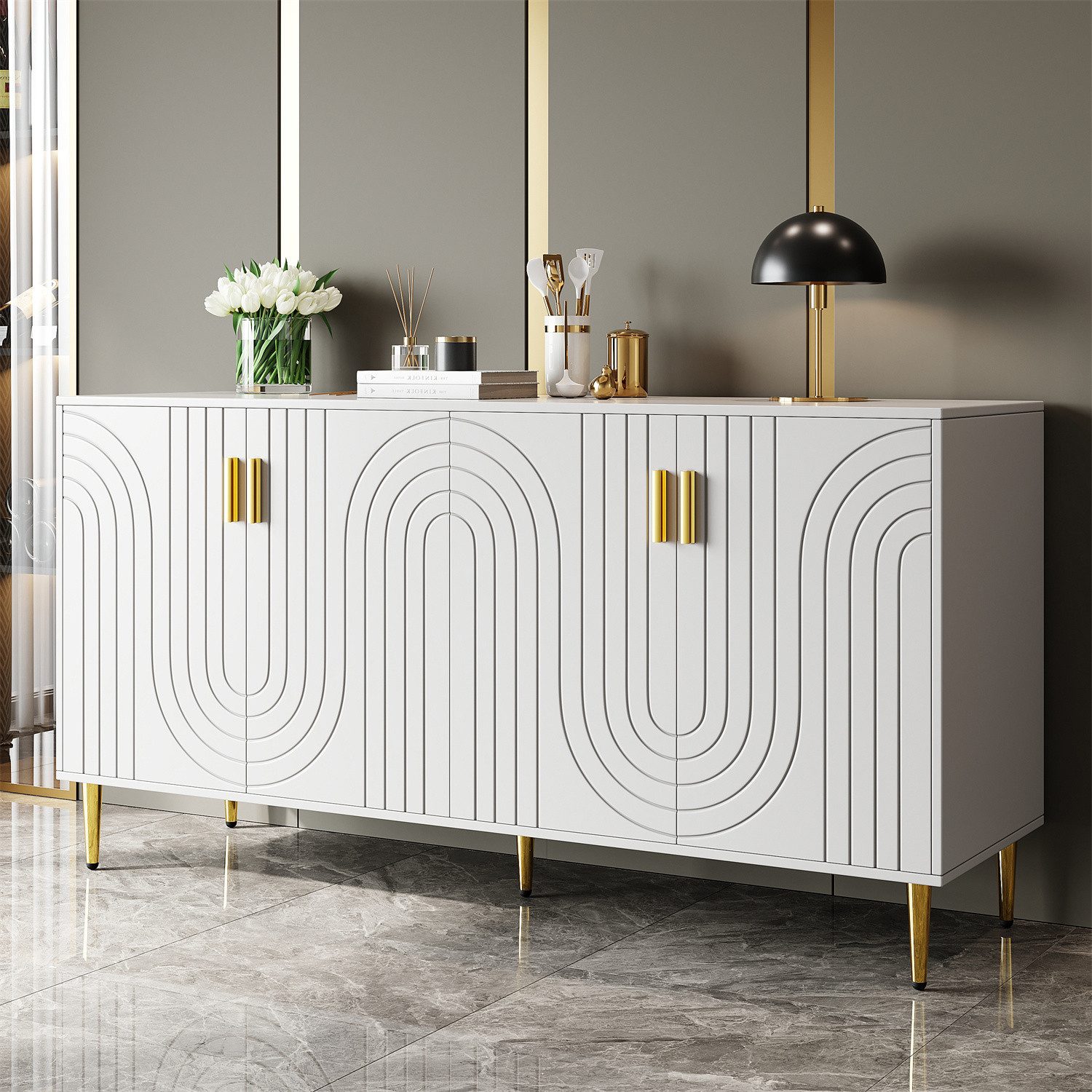 autolock Sideboard Sideboard, einzigartigem Wellendesign günstig online kaufen