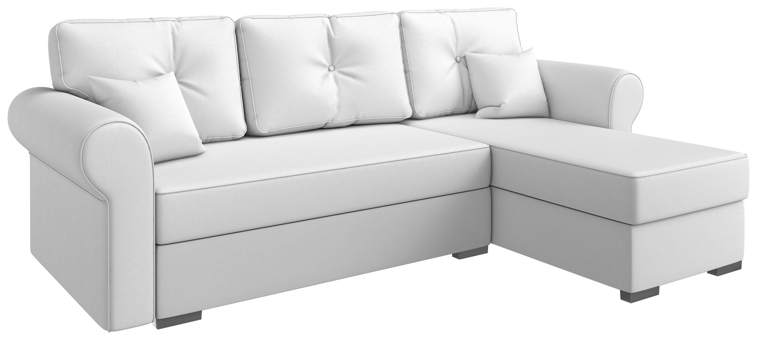 Stylefy Ecksofa Orco, L-Form, Eckcouch, Design, oder im Kissen stellbar, links Modern frei Bettkasten, rechts Raum mit mane bestellbar, inklusive Bettfunktion und