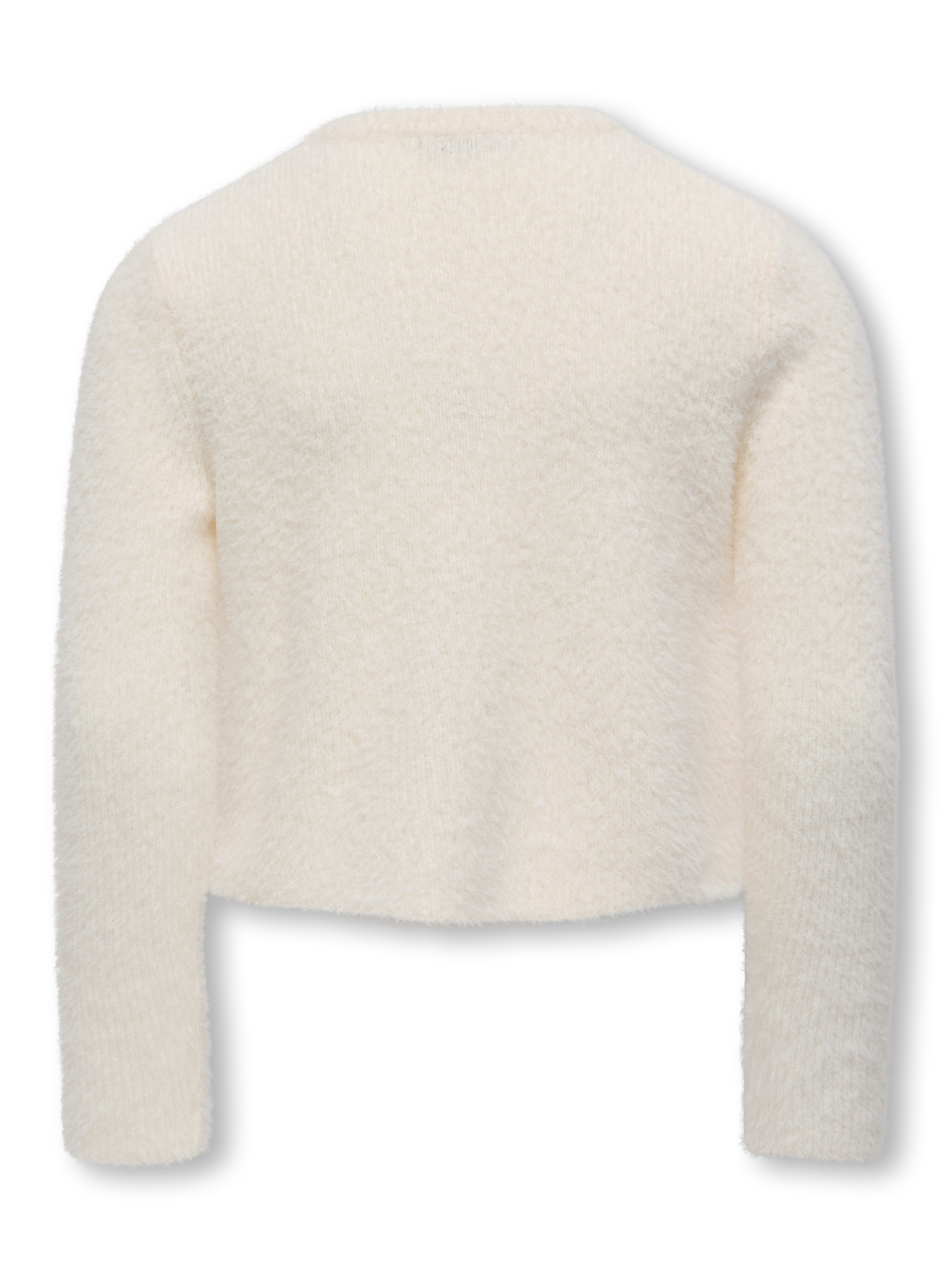 KIDS ONLY Strickjacke KOGPIUMO PETRA PEARL O-NECK CAR KNT NOOS mit Zierperlenknöpfen