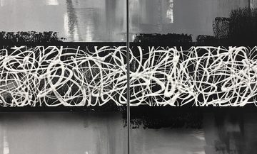 WandbilderXXL XXL-Wandbild Rumble In The Box 210 x 80 cm, Abstraktes Gemälde, handgemaltes Unikat