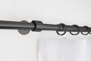 Gardinenstange 2in1, mydeco, Ø 19 mm, 1-läufig, ausziehbar, verschraubt, Aluminium