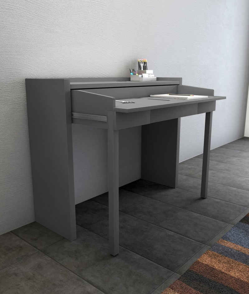 Woodman Schreibtisch Desk 16, skandinavisches Design, Home Office, praktisch ausziehbar