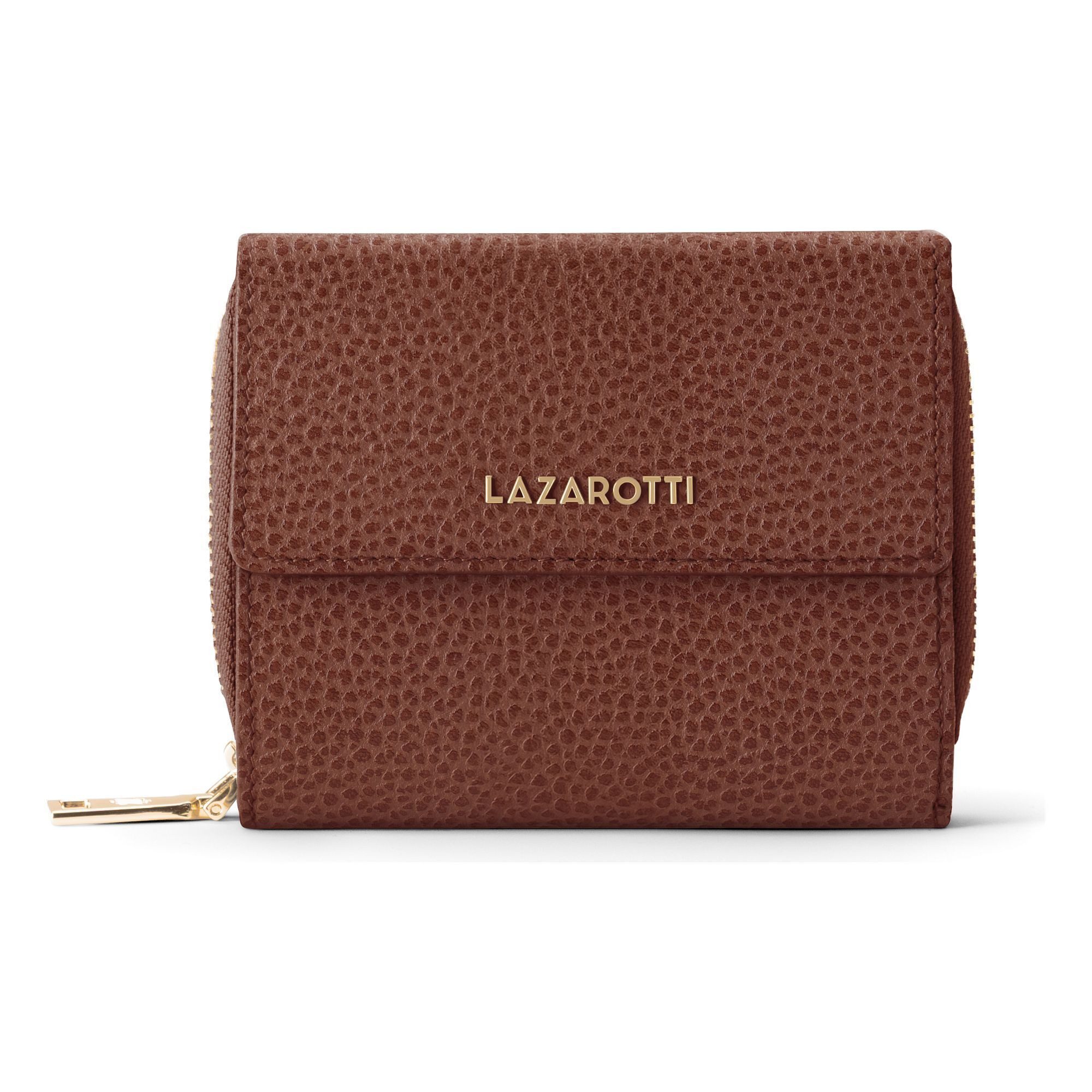 Lazarotti Geldbörse Bologna Leather Zip-Around Geldbörse Leder 12 cm