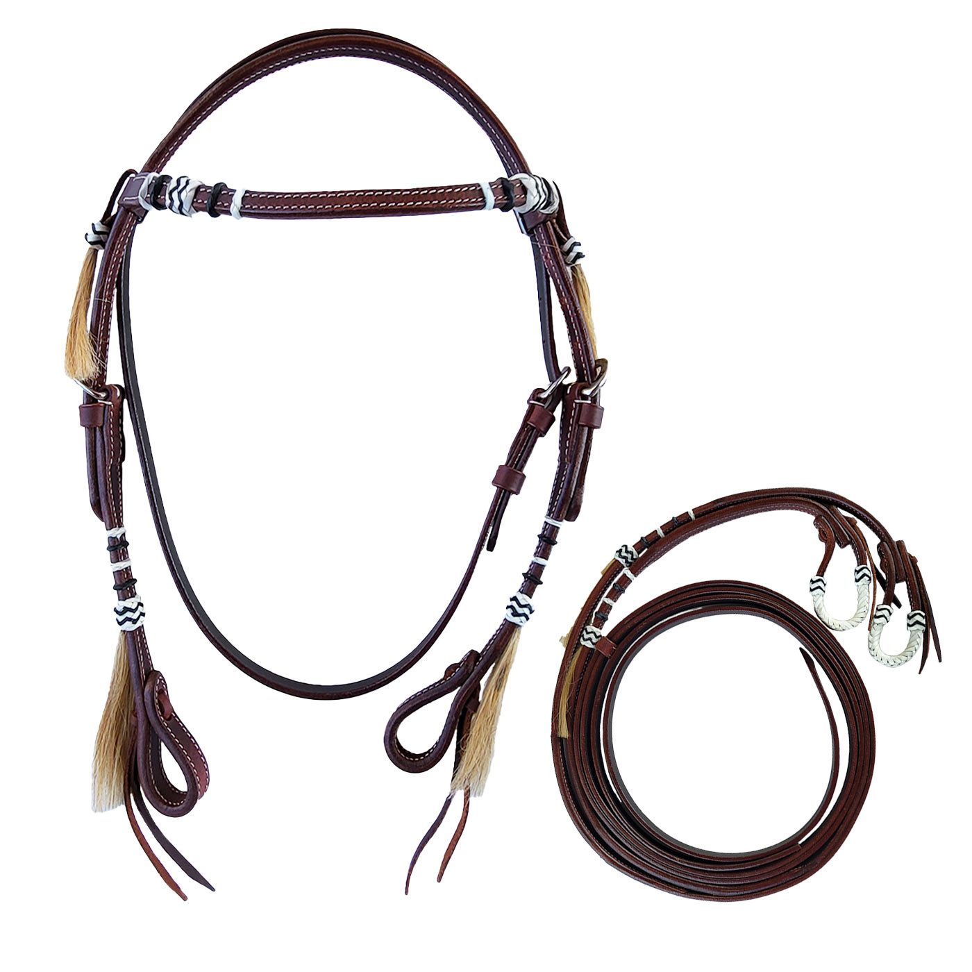 Brama-West Trensenzaum Westerntrense Wyatt - Ledertrense im klassischen Westernstil