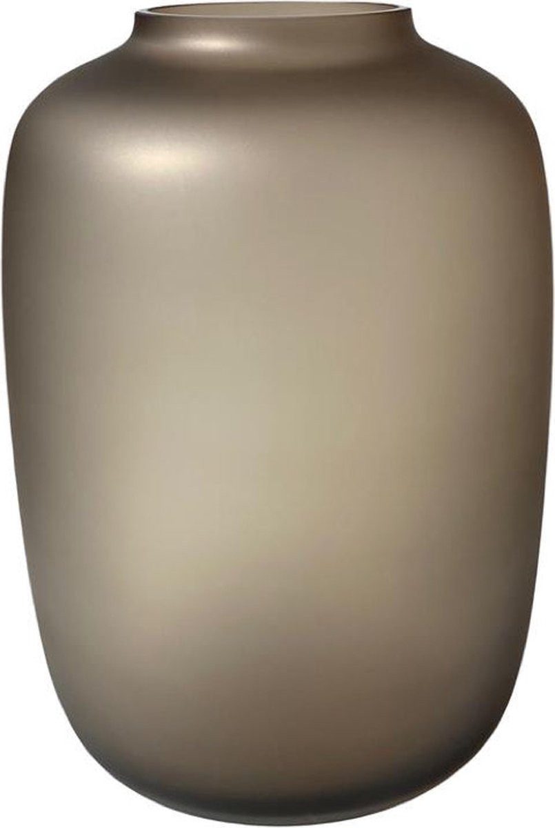 Vase the World Dekovase Designer Vase – handgefertigte Satin Blumenvase Matt-Taupe 3 Größen