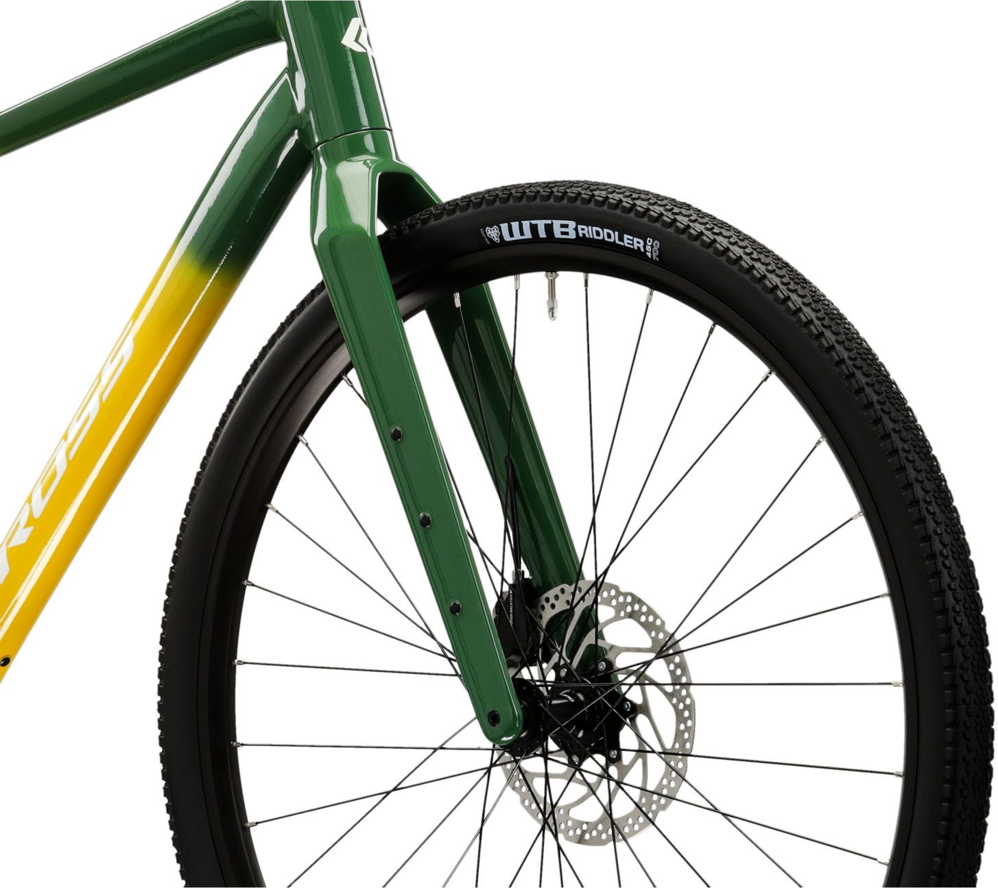 Kross Gravel Bike Esker Flatbar Green 10 Gears, 10-Speed ​​Shimano CUES U6000 Rear Derailleur, Derailleur Gears