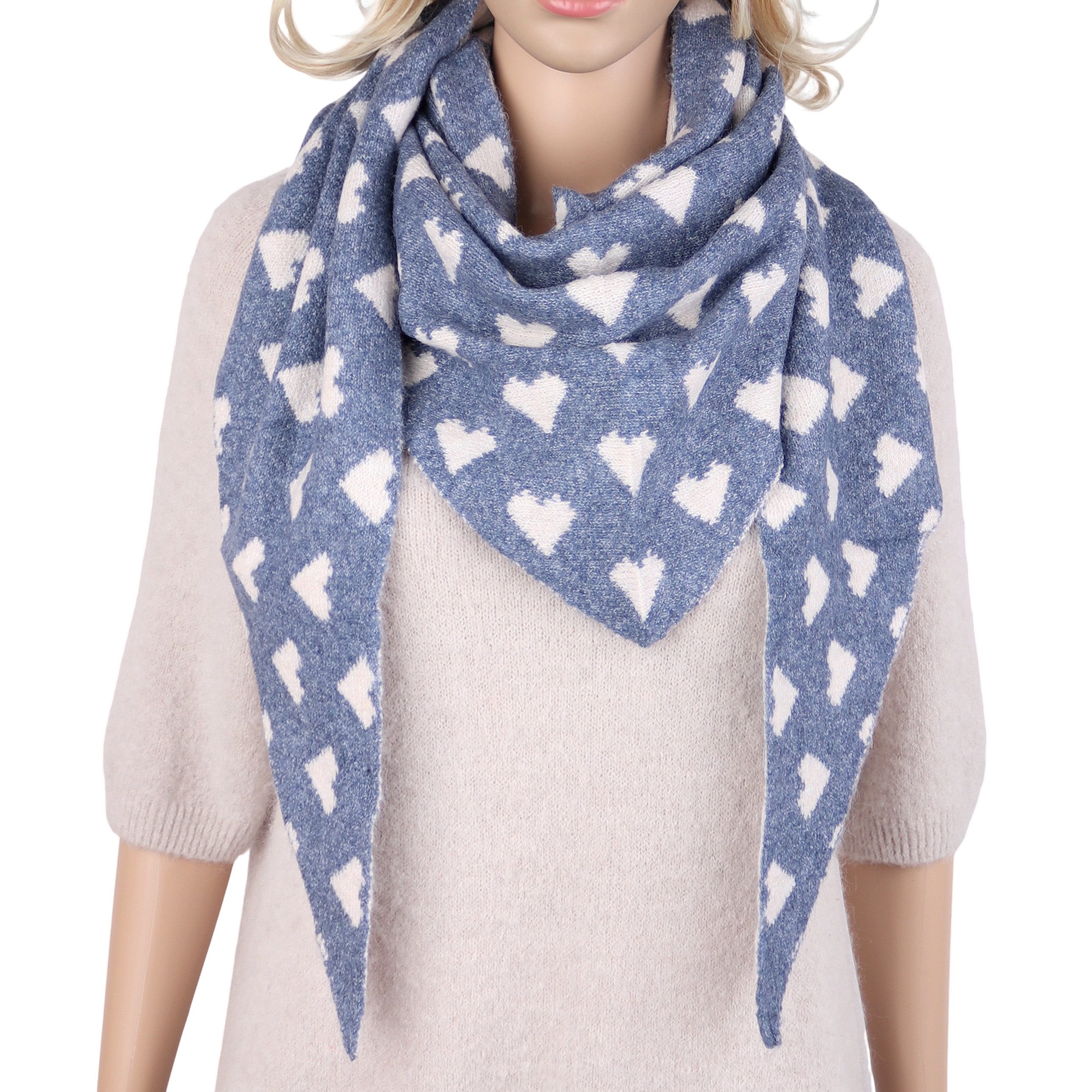 MIRROSI Dreieckstuch Damen weiches XXL Schal, 68x180cm, beidseitig tragbar, (Neue Kollektion Herbst/Winter 2026), Hermuster, weich warm Herbst Winter