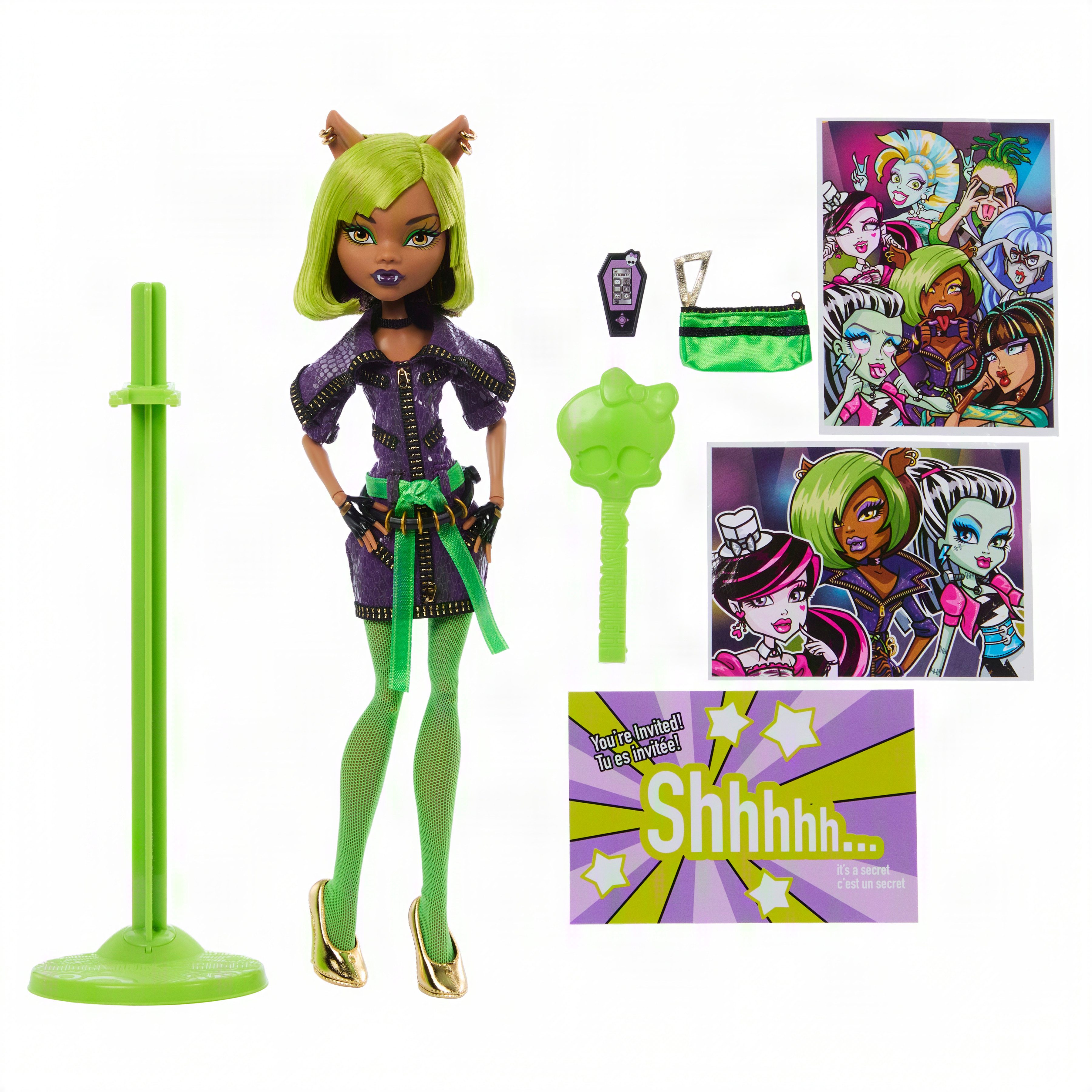 MonsterHigh™ Anziehpuppe Mitternachtsparty, Clawdeen Wolf