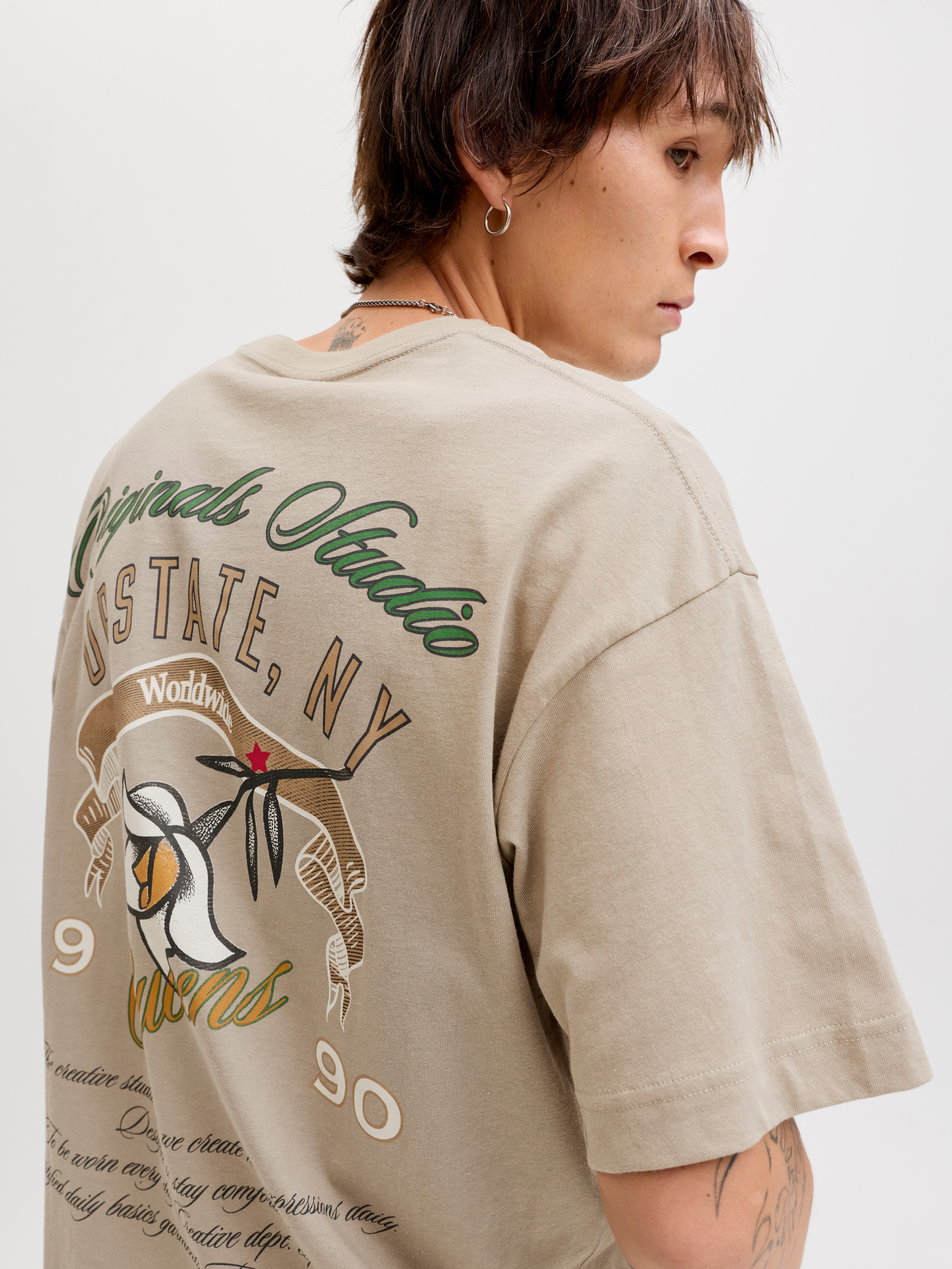 Jack & Jones T-Shirt JORUPSTATE GRAPHIC BACK TEE SS CN – Bild 2 von 5
