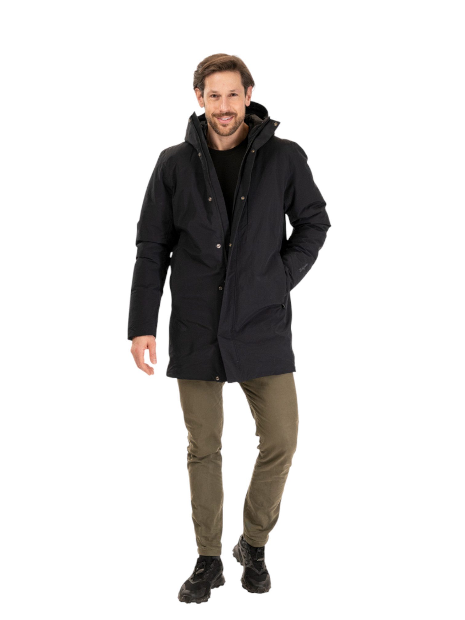 Bergans Wintermantel Oslo Downshell 2L Parka (wasserdicht, warm) schwarz Herren