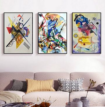 TPFLiving Kunstdruck (OHNE RAHMEN) Poster - Leinwand - Wandbild, Wassily Kandinsky - Berühmte Motive (Motiv in verschiedenen Größen), Farben: Leinwand bunt - Größe: 70x100cm