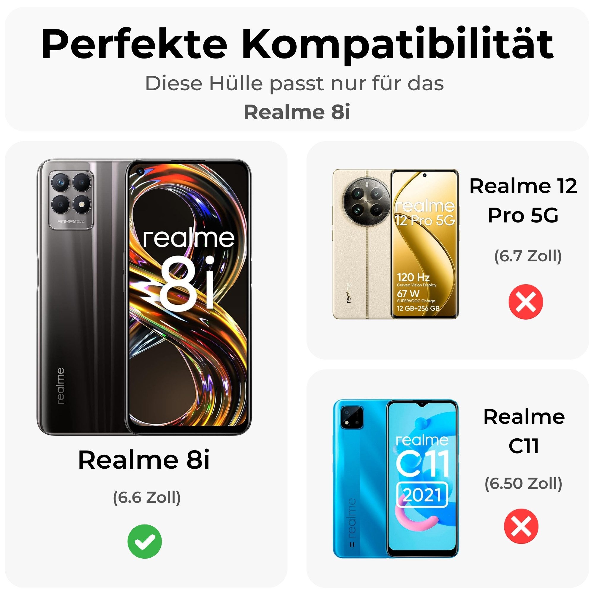 betterfon Handyhülle für Realme 8i Robuste Outdoor Schutzhülle Panzer Case, Stoßfeste Dual-Layer Hülle mit Kickstand kratzfest und formstabil